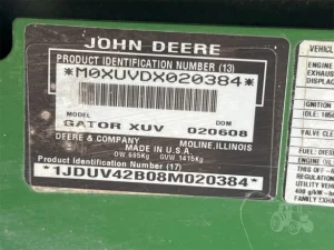 2008 John Deere Gator XUV 850D 4WD Diesel Utility Cart For Sale (2)