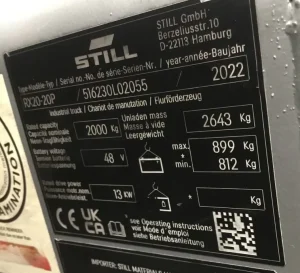 2022 STILL RX20 20 3 Wheel Lithium Forklift 3450mm Lift for Sale (3)