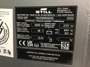 2023 STILL RX20 20 3 Wheel Lithium Forklift 4180mm Lift for Sale (5)