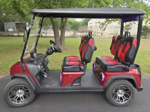 2025 EVolution D5 Ranger 4 Plus Red Golf Cart for Sale (3)