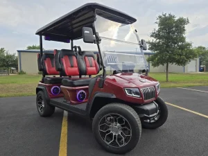 2025 EVolution D5 Ranger 4 Plus Red Golf Cart for Sale (4)