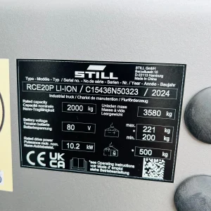 2025 STILL RCE20 Lithium Forklift for Sale (13)