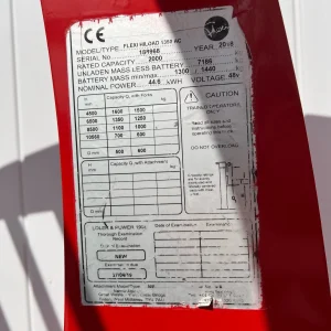 Flexi Hiload 1350AC Articulated Forklift 10700mm Lift for Sale (3)