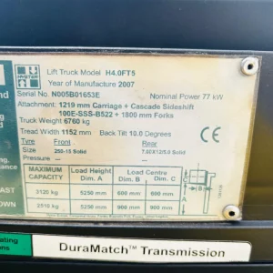 Hyster H4 0FT Gas Forklift for Sale (8)