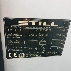 STILL FMX14 Reach Forklift Truck 8000mm Lift for Sale15 (2)