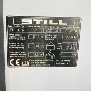 STILL FMX17 Reach Forklift Truck 6500mm Lift for Sale18 (6)