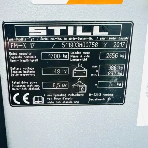 STILL FMX17 Reach Forklift Truck 7700mm Lift for Sale (7)