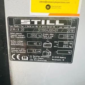STILL FMX20 Reach Forklift Truck 2000kgs 9800mm Lift for Sale (12)