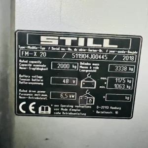 STILL FMX20 Reach Forklift Truck 9800mm Lift for Sale19 (12)