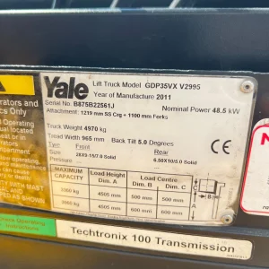 YALE GDP35VX Diesel Forklift for Sale (14)